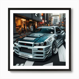 Nissan Gt-R Wallpaper Art Print