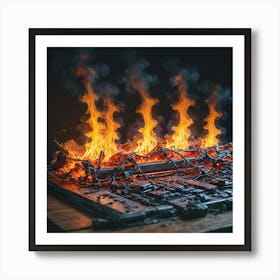 Inferno Typing Art Print