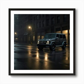 Mercedes-Benz G-Class At Night Art Print