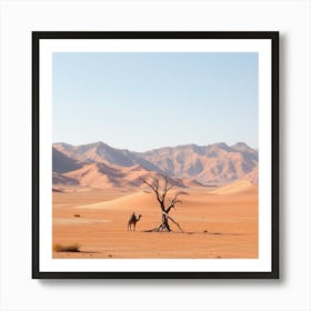 Desert Landscape - Desert Stock Videos & Royalty-Free Footage 2 Art Print