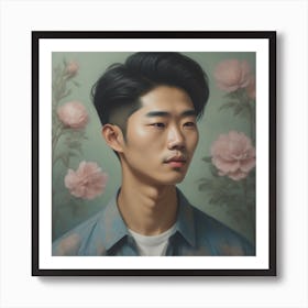 Enchanting Realism, Paint a captivating portrait of young, beautiful korean man 2, that showcases the subject's unique personality and charm. Generated with AI, Art Style_V4 Creative, Negative Promt: no unpopular themes or styles, CFG Scale_3.0, Step Scale_50. Art Print