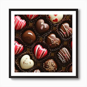 Valentine'S Day Chocolates Art Print