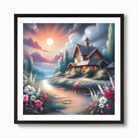 House By The Lake 5 Art Print