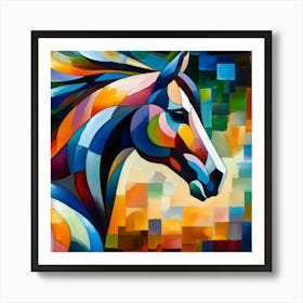 Colorful Horse Painting 4 Art Print