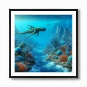 Alien Shark Art Print