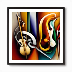 Abstract Of Musical Instruments 2 Art Print