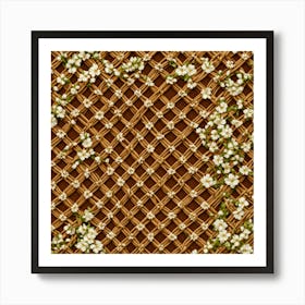 Imagine Vines Of Many Intertwined Small Flowers Gr rug Art Print