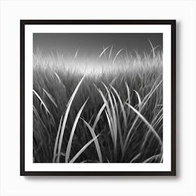 Black And White Grass 1 Art Print