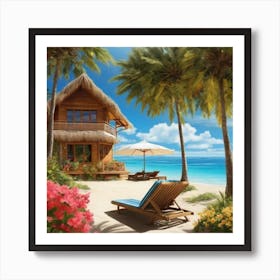 Beach House 9 Art Print