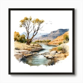 Watercolor Landscape 9 Art Print