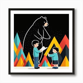 Bear In The Forest 1 Art Print