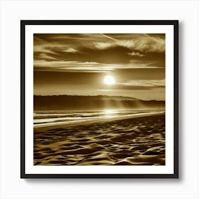 Sunset On The Beach 1003 Art Print