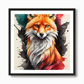 Fox Painting 1 Art Print