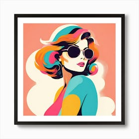Woman With Sunglasses Art Print