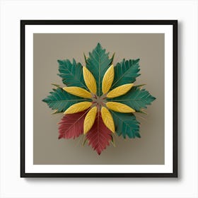 Vivid Leaf Symphony Art Print