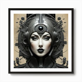 Rostro Mujer Del Futuro Art Print