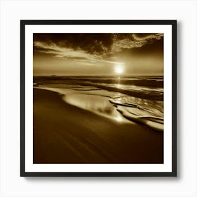 Sunset At The Beach 629 Art Print