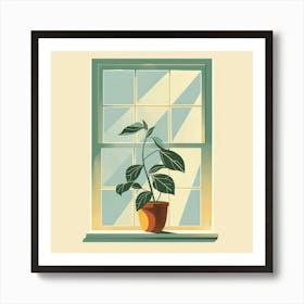 Plant In A Window Art Print