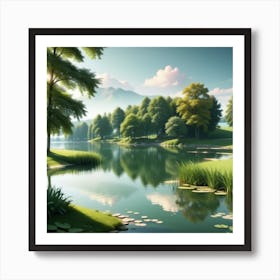 Landscape Hd Wallpaper 4 Art Print