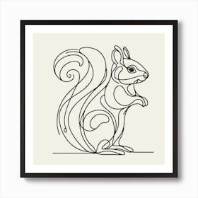 Squirrel Picasso style 2 Art Print