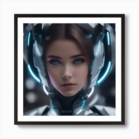 Futuristic Girl Art Print