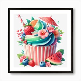 Cupcake Hd Wallpaper Art Print