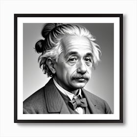 Einstein Man Bun Manifesto Poster