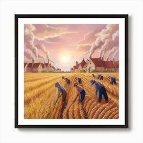 Wheat Harvest Art Print