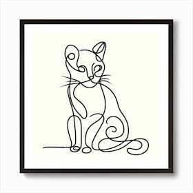 Cat Picasso style Art Print