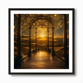 Sunset arch Art Print