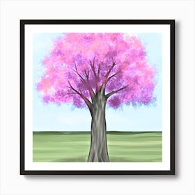 Pink Cherry Tree Art Print