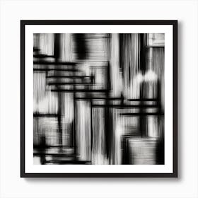 Abstract Black And White Painting Art Print