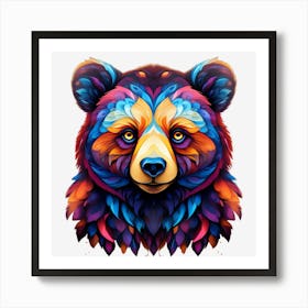 Colorful Bear Art Print