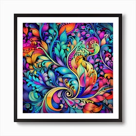 Colorful Abstract Abstract Background Art Print