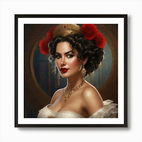 Mexican Beauty Portrait 7 Art Print