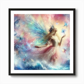 Fairy In The Ocean Art Print