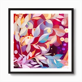 Graceful Vines with Patterns Art Print