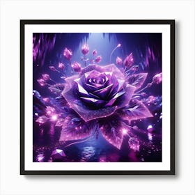 Purple Rose Art Print