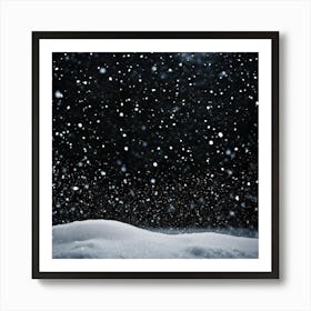 Snow Falling On The Ground Art Print