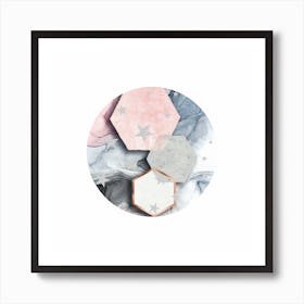 Hexagons Art Print