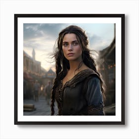 Gorgeous Medieval-era Girl Art Print