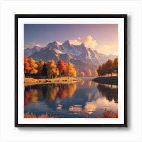 Autumnal Reflections Art Print