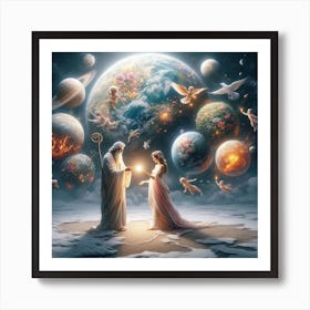 Jesus And Eve Art Print