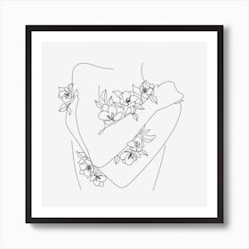 Love yourself Line art Art Print