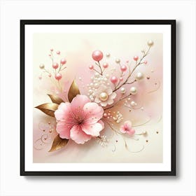 Sakura Flower Wallpaper Art Print