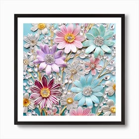 Dahlias 3 Art Print