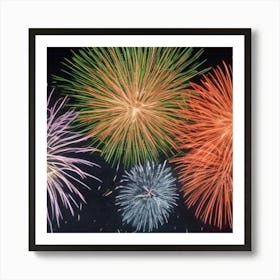 Fireworks - Fireworks Stock Videos & Royalty-Free Footage Art Print