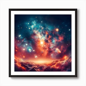 Galaxy And Stars In The Sky Art Print