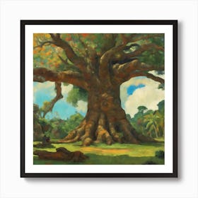 The Large Tree, Paul Gauguin 2 Art Print