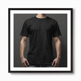 Black T - Shirt 16 Art Print